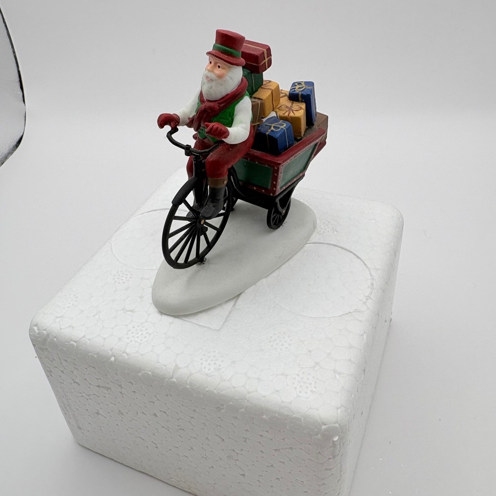 Department 56 Unisex OS Holiday Deliveries Santa Bicycle Figurine 56371 - Picture 2 of 6